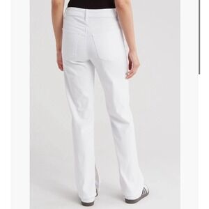STS Blue Size 24 White JEANS Cameron Ultra High Waist Split Hem Straight Leg New